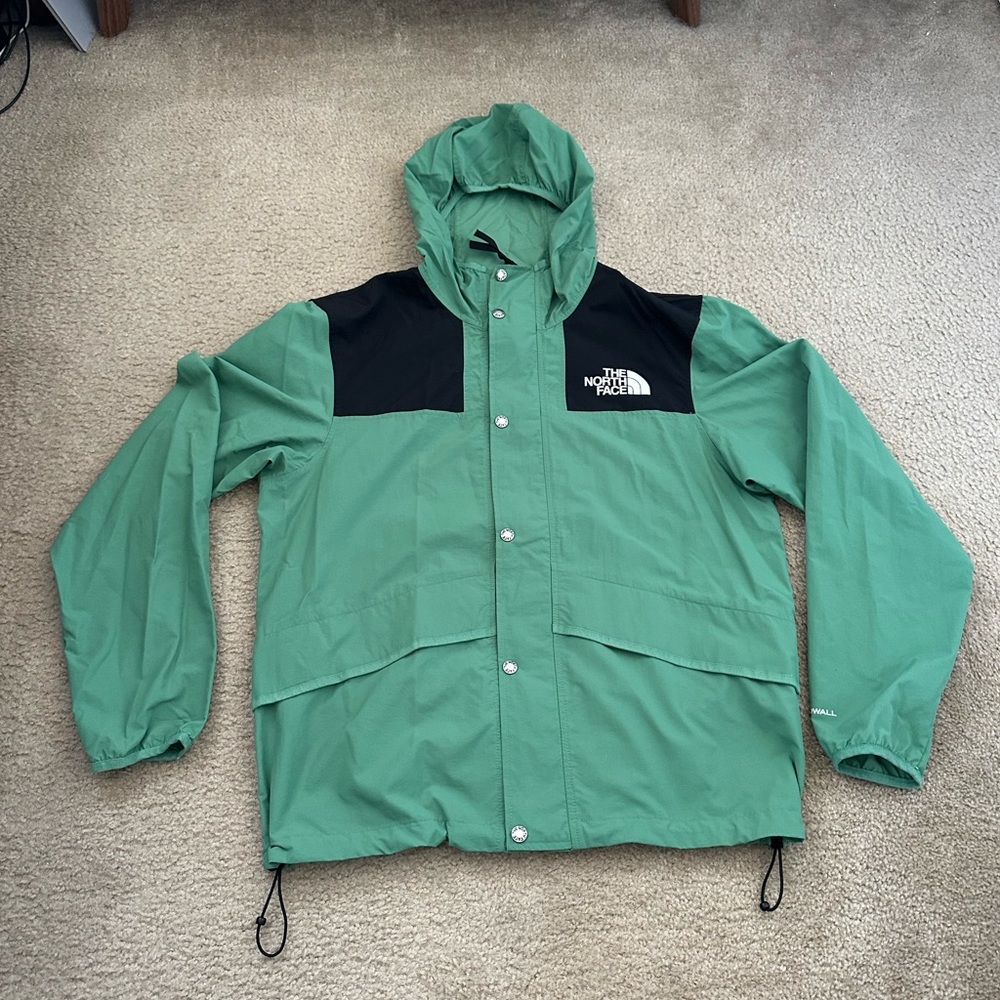The North Face Green Zip Rain Jacket